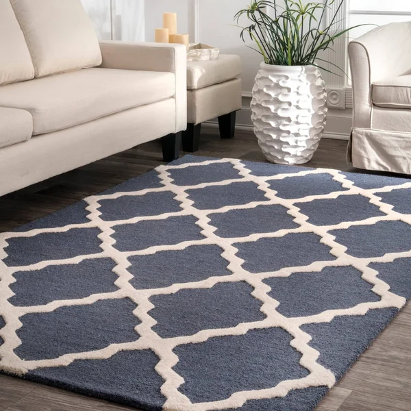 nuLOOM Hand Hooked Marrakech Trellis Rug, Pink