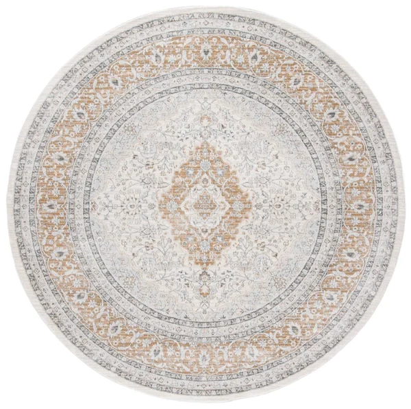 Safavieh Isabella Collection ISA919B Area Rug, 6& 7x22 Round, Cream/Beige