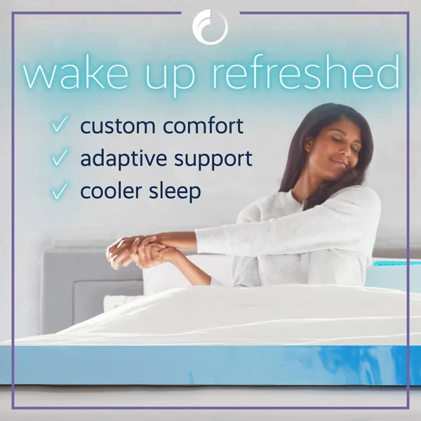 Comfort Revolution 4x22 Gel-Infused Memory Foam Mattress Topper Blue California King Large