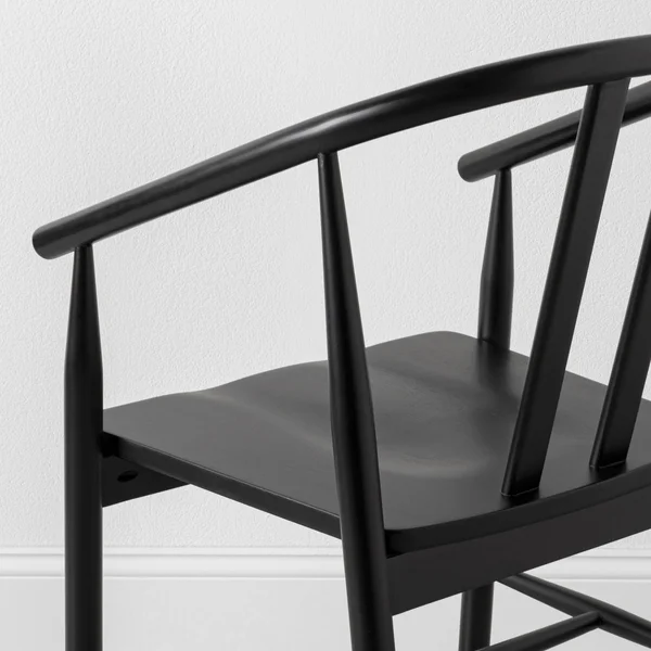 Sculpted Wood Dining Chair Black - Hearth & Hand with Magnolia
