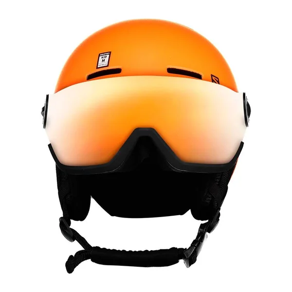 Salomon Grom Visor Helmet - Kids& Flame - M