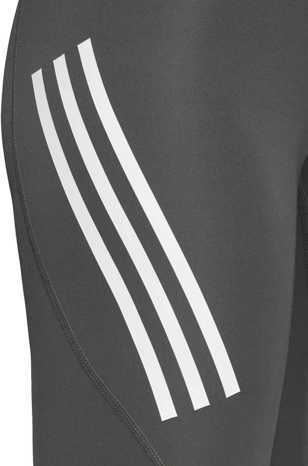 Adidas Alphaskin Sport 3 Stripe Womens Long Training Tights - Grey
