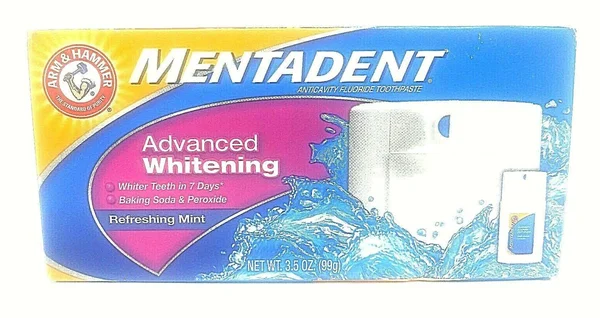 Mentadent Anticavity Fluoride Toothpaste - Advanced Whitening, Refreshing Mint - 3.5 oz
