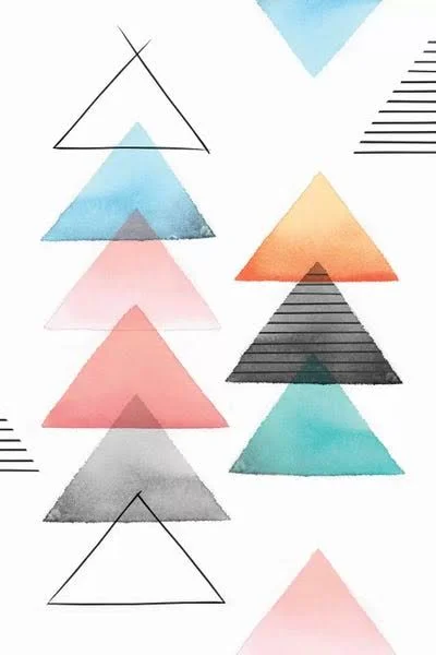 Framed Poster Prints - Group of Triangles II by Isabelle Z ( Decorative Elements > Patterns art)