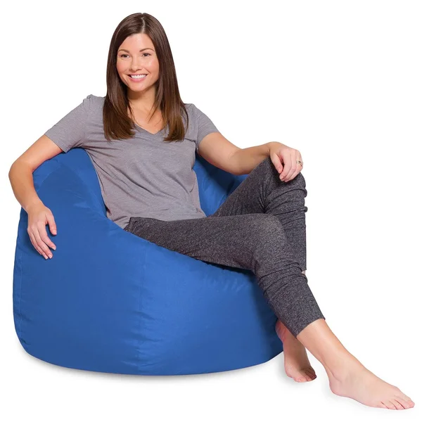 Posh Creations Bean Bag Chair for Kids, Teens, and Adults Includes Removable and Machine Washable COVER, 48in - X-Large, Solid R