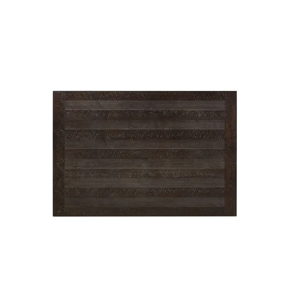 Best Quality Furniture Classic Extendable Dining Table w/Center 18x22 Leaf in Rustic Dark Oak Finish