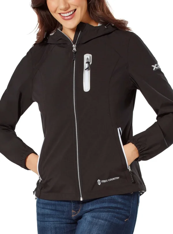 Free Country Womens Solid Ready for Rain Jacket - Purple - Large