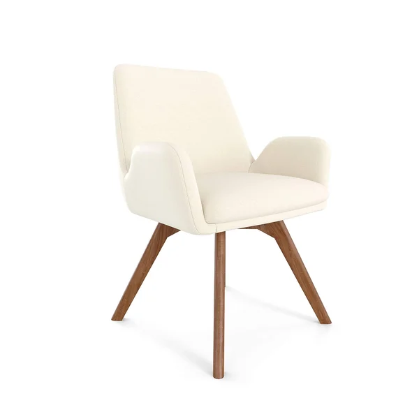 Union & Scale Midmod Fabric Guest Chair 24.8x22 x 25x22 x 31.8x22 Cream Seat/Back