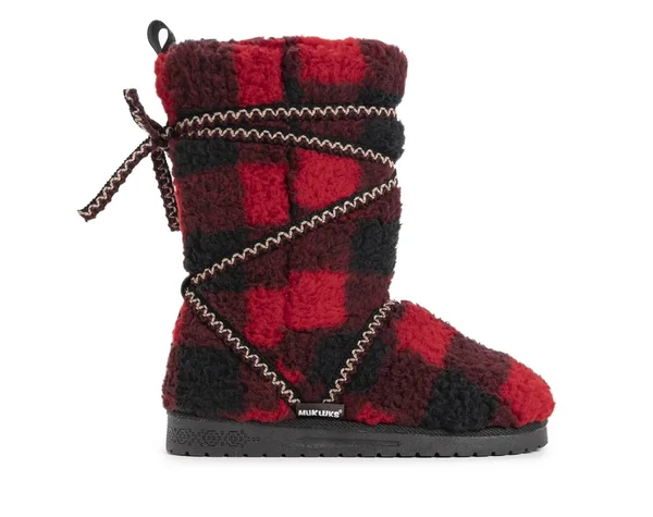 Muk Luks Women's Reyna Boot Red-Black 8