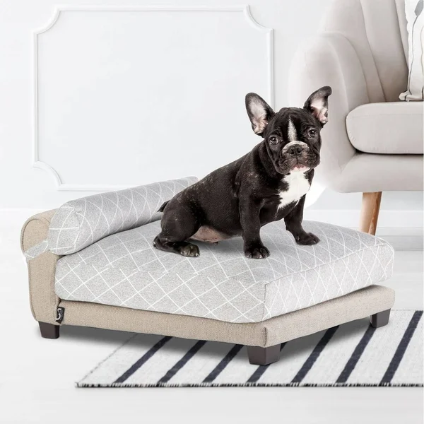 Club Nine Pets Belmont Orthopedic Dog Bed - Medium, Linen.