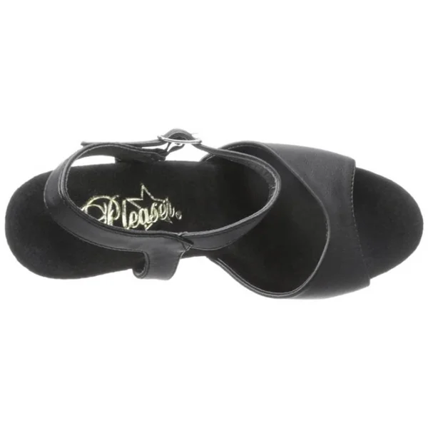 Pleaser FLAMINGO-809 - 8x22 Ankle Strap Sandal - Black Matte 12