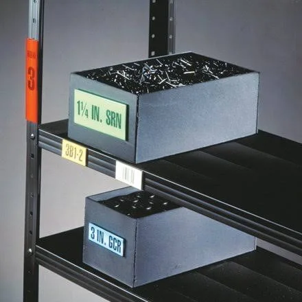 LH110 Clear 1/2 inch x 6 inch HOL-DEX Self-Adhesive Plastic Label Holders Case of 12 - Size: 0.5 x 6