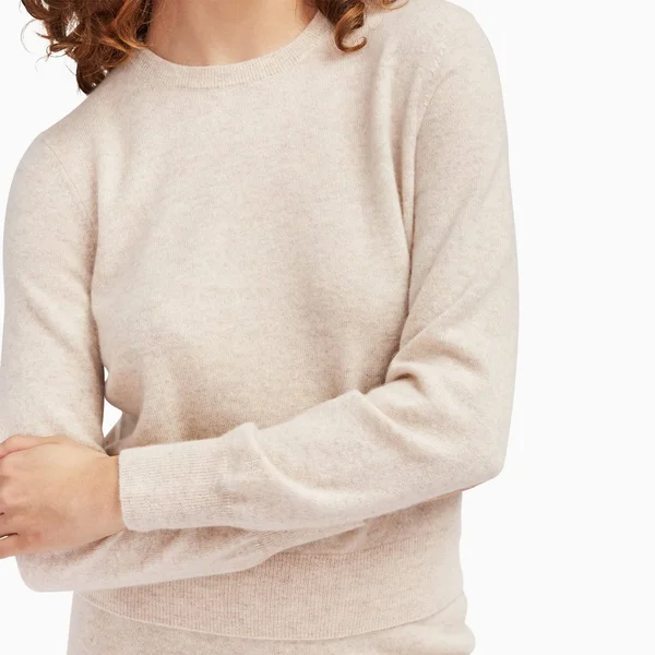 The Essential Cashmere Sweater Womens White, XXL by NAADAM