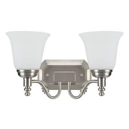 Aspen Creative CORPORATION 2-Light Vanity Light; Satin Nickel