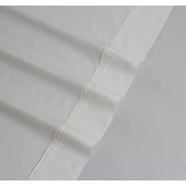 Tribeca Living 300 TC Cotton Percale Extra Deep Pocket Oversized Bed Sheet Set - Full - Ivory