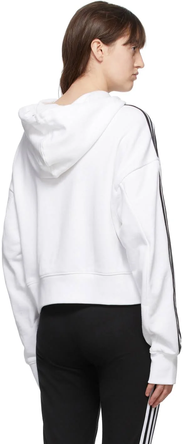 Adidas Originals Women's Short Hoodie, Large, White