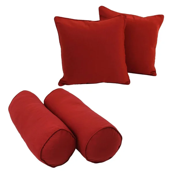 Blazing Needles Twill Throw Pillows (Set of 4) Sunset