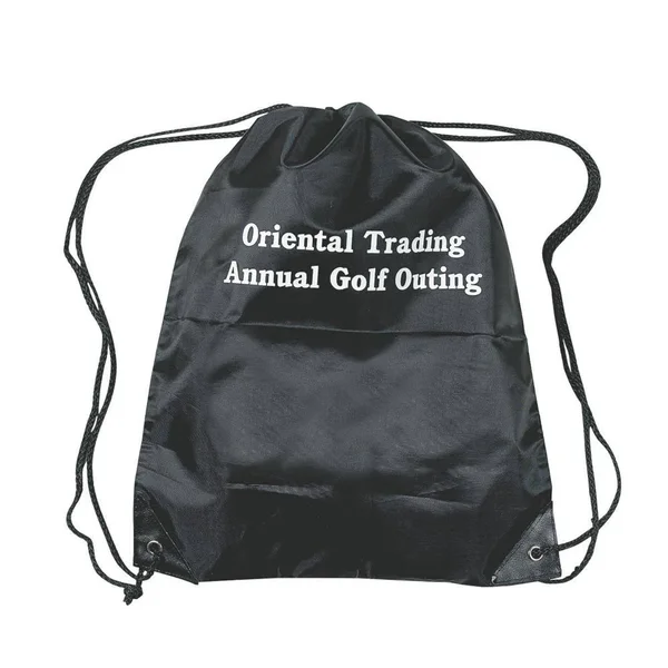 12ct Personalized Large Black Drawstring Bags