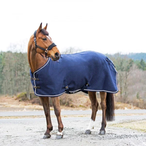 Horze Vail Wool Blanket - Peacoat Dark Blue, 66