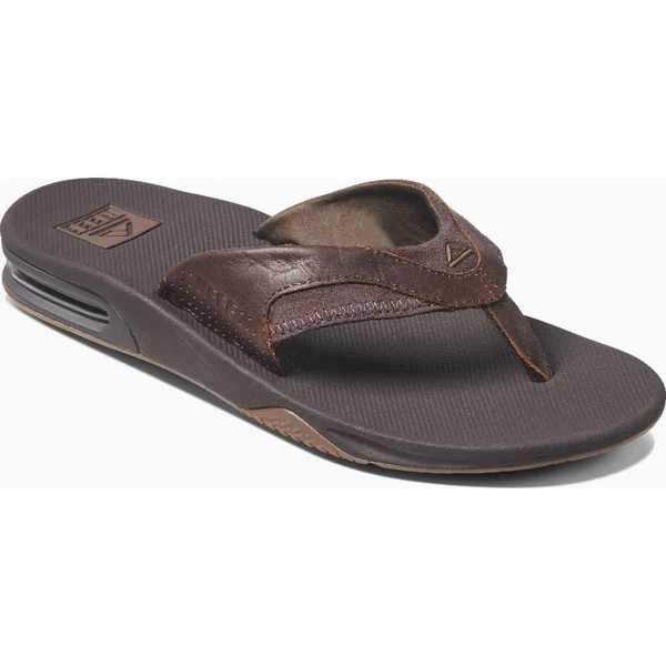 Reef Men's Leather Fanning Dark Brown - 8