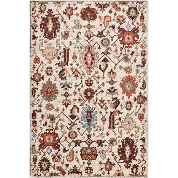 nuLOOM Transitional Melange Oriental Bloom Area Rug Blue 5& x 8& 5& x 8&