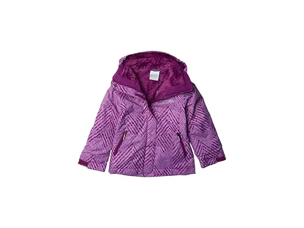 Columbia Girls& Bugaboo II Fleece interchange Jacket - Large - Plum Chevron Print