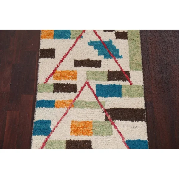 Tribal Moroccan Handmade Runner Rug 3x13