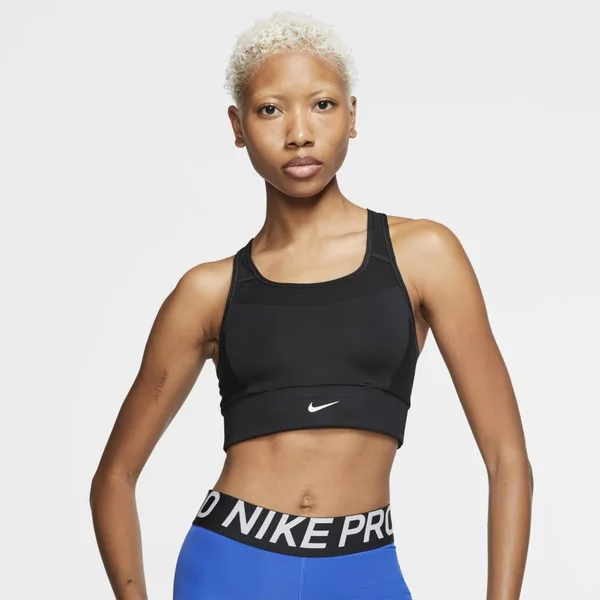 Nike Women's Swoosh Pocket Sports Bra - Small, Black