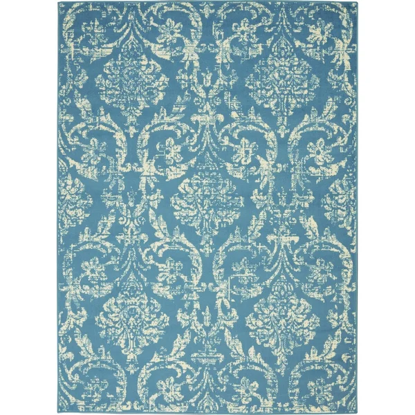 Nourison Jubilant Area Rug, Ivory/Pink, 5&3x22 x Round