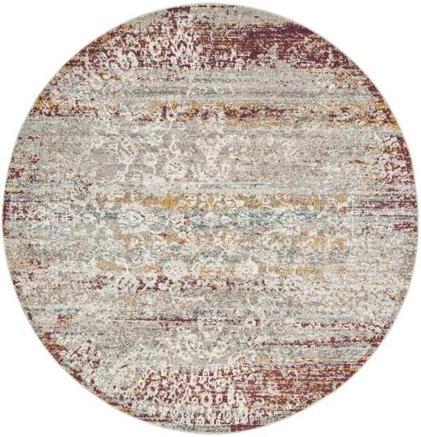 Safavieh Aria ARA156R 6&5x22 x 6&5x22 Round Red, Creme Area Rug
