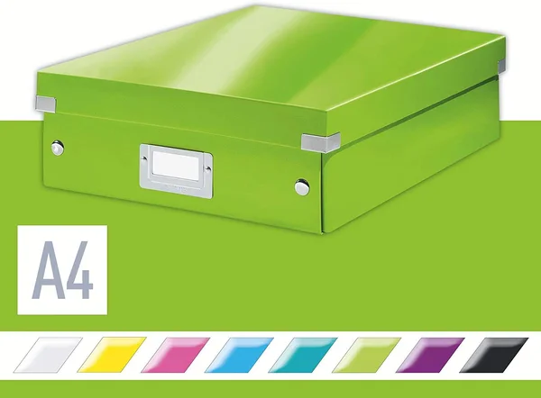 Leitz 60580054 Organiser Box, Click and Store, Wow Range, Medium, Green