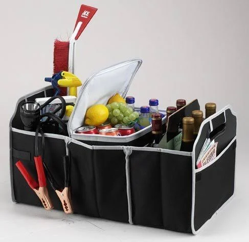 Original Folding Trunk Organizer with Cooler by Picnic at Ascot - Black
