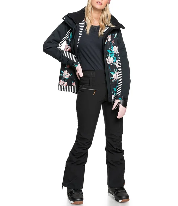 Roxy Jetty Block Jacket - M Black Tropical