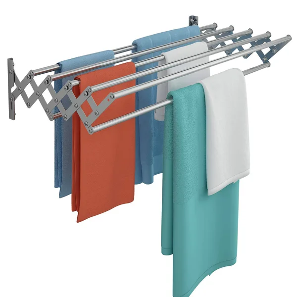 Qurutma Wall Mounted Clothes Drying Rack - Stainless Steel Accordion Retractable Drying Rack for Laundry Room/Bathroom Tower, Easy