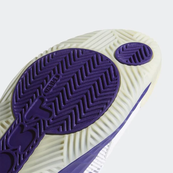 Adidas Pro Boost Low Shoes - Unisex - Cloud White - Team Colleg Purple, Chalk White - M 19, W 20