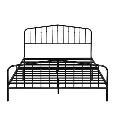Platform Metal Bed - Queen Sizes August Grove Color: Black, Size: Queen
