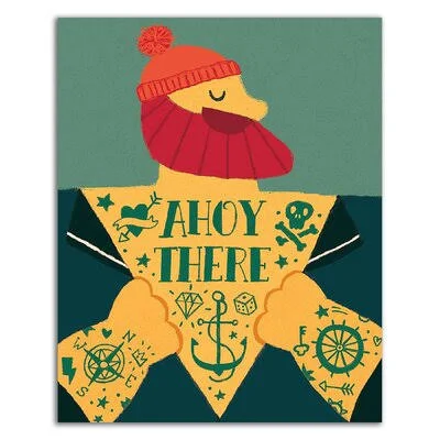 Ahoy There by Michael Buxton - Wrapped Canvas Print Trinx Size: 20x22 H x 16x22 W x 1.5x22 D