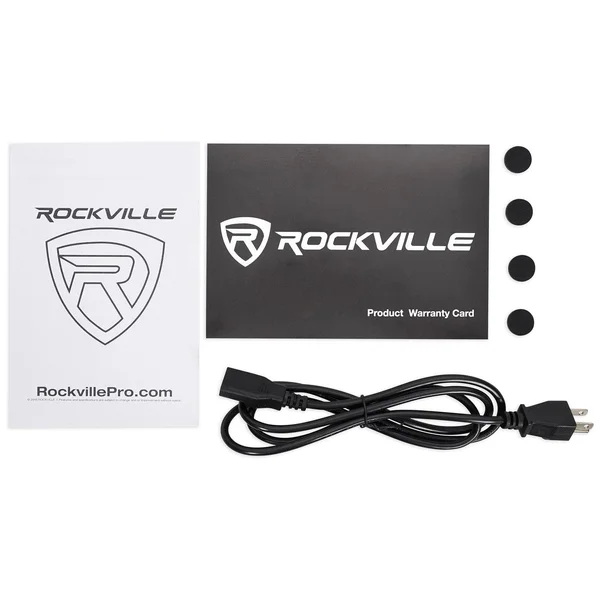 2 Rockville DPM6B Dual Powered 6.5x22 420 Watt Active Studio Monitors+Stands+Pads