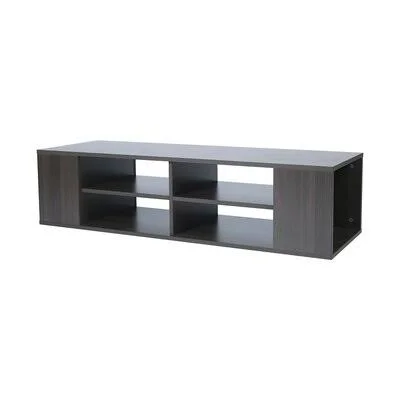 Wall Mounted Media Console, Floating TV Stand Component Shelf with Height Adjustable, Black Oak Latitude Run Color: Black Oak