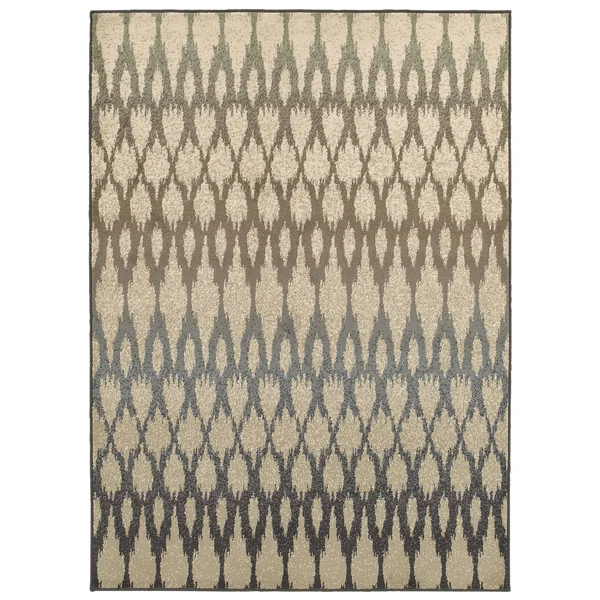 Silver Orchid Bernon Ivory/ Multi Rug - 5&3x22 x 7&3x22