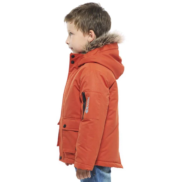 Rokkau0026rolla Boys& Water-Resistant Lined Hooded Thickened Parka Jacket with Removable Faux-Fur Hood Trim Mandarin Orange, Boy