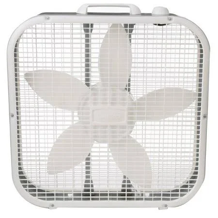 Lasko 20 inch Classic Box Fan with 3 Speeds, B20200, White (00000001321)