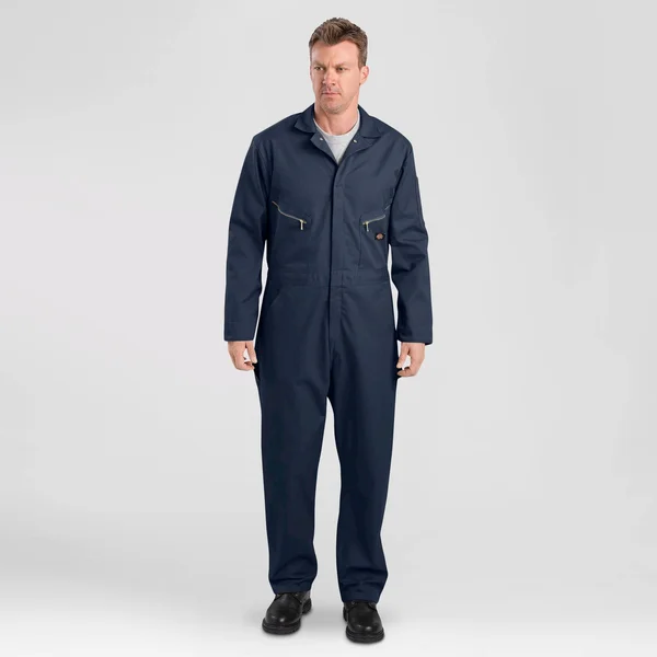 Dickies Men's Big & Tall Deluxe Blended Long Sleeve Coveralls - Dark Navy 4XL, Dark Blue