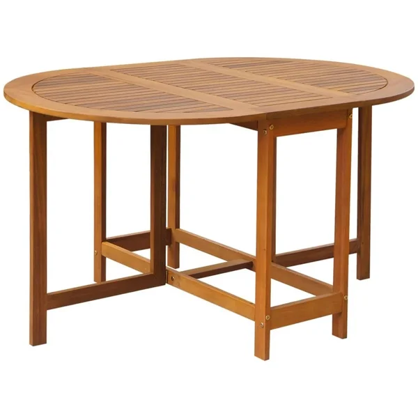 vidaXL 5 Piece Folding Outdoor Dining Set Solid Acacia Wood