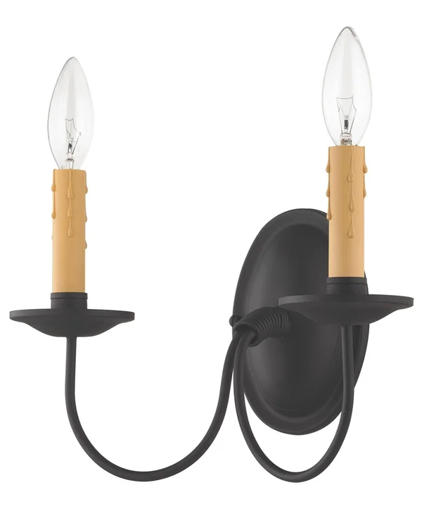 Livex Lighting 4452-04 2 Light Heritage Wall Sconce - Black