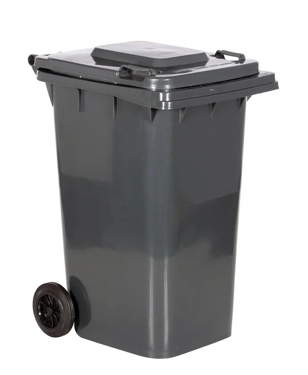 Vestil TH-64-GY Trash Can, 64 Gal., gray, polyethylene