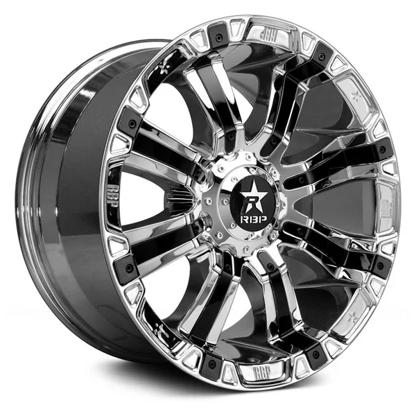 RBP 94R Chrome & Black Wheels - 94R-1810-82-25C in Chrome with Black Inserts - 6 x 139.70mm Single Bolt Pattern, 18x22 x 10x2