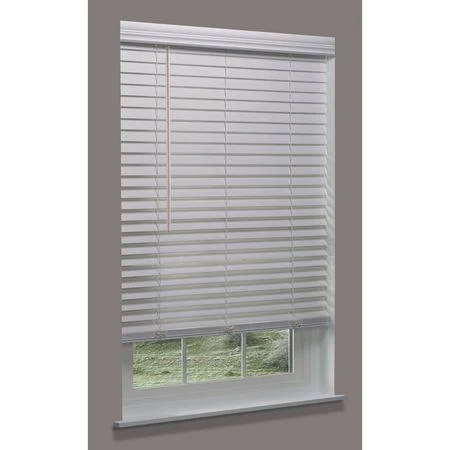 Linen Avenue F5Wt6475B56Fb Cordless Faux Wood Blind, white, 64-3/4x22w x 5