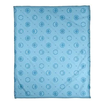 Moon Phases Fleece Blanket East Urban Home Size: 50x22 W x 60x22 L, Color: Medium Teal