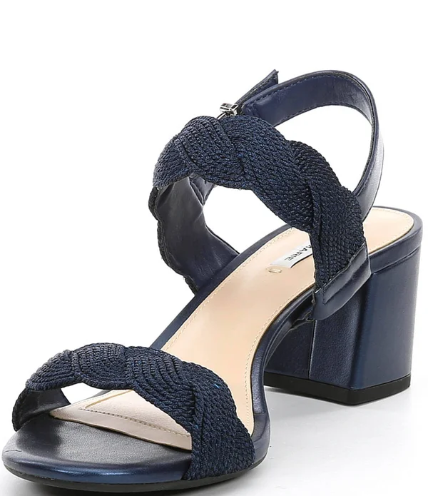 Alex Marie Devah Braided Rope Block Heel Sandals - 7M